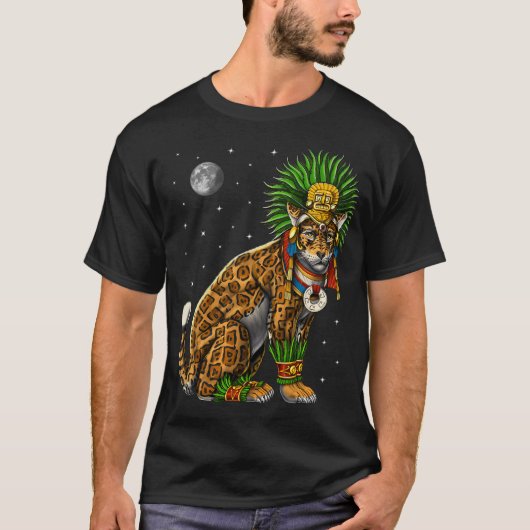 Azteekse jaguargod t-shirt (Voorkant)