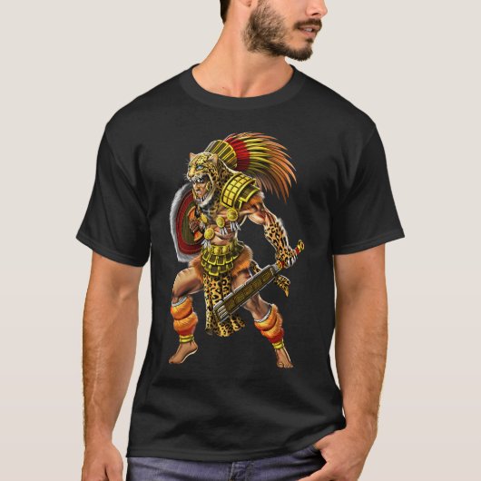 Azteekse jaguarkrijger t-shirt (Voorkant)