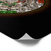 Azteekse kalender Zonsteen Mexicaanse kunst beeldh Poster (Hoek)