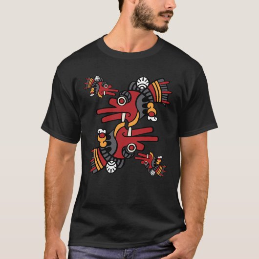Azteekse kalenderdag 02 - Ehecatl T-shirt (Voorkant)