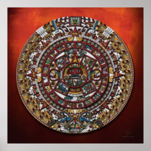 Azteekse kalenderposter poster