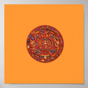 Azteekse kalendersteen - poster/print poster