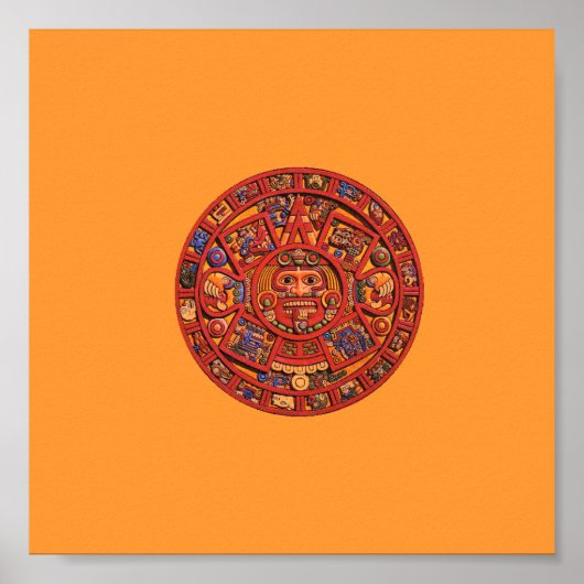 Azteekse kalendersteen - poster/print poster (Voorkant)