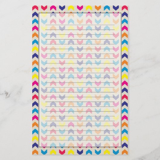 Azteekse kleurrijke Chevron Briefpapier (Voorkant)