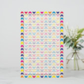 Azteekse kleurrijke Chevron Briefpapier (Staand voorkant)