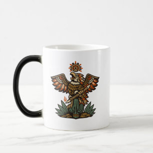 Azteekse krijger Adelaar met speer Vintage kleur Magische Mok