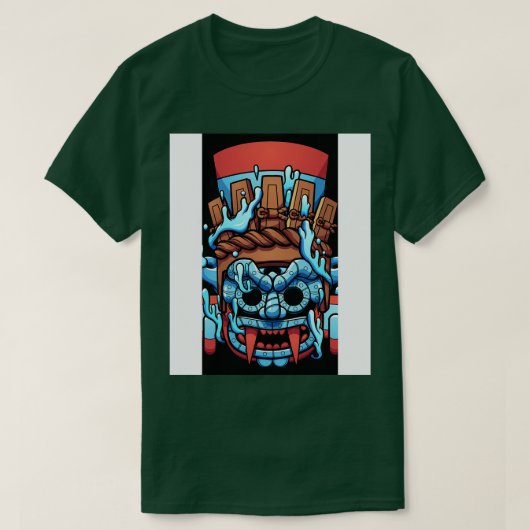 Azteekse krijger God T-shirt (Design voorkant)