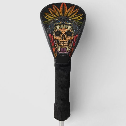 Azteekse krijger golfheadcover (Voorkant)