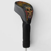 Azteekse krijger golfheadcover (Schuin)