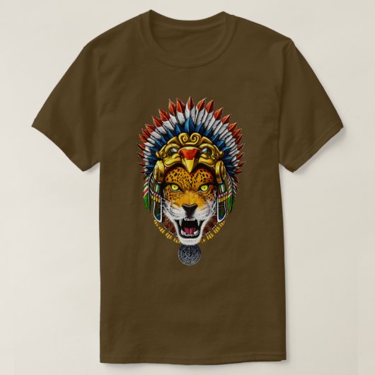 Azteekse krijger Jaguar T-shirt (Design voorkant)