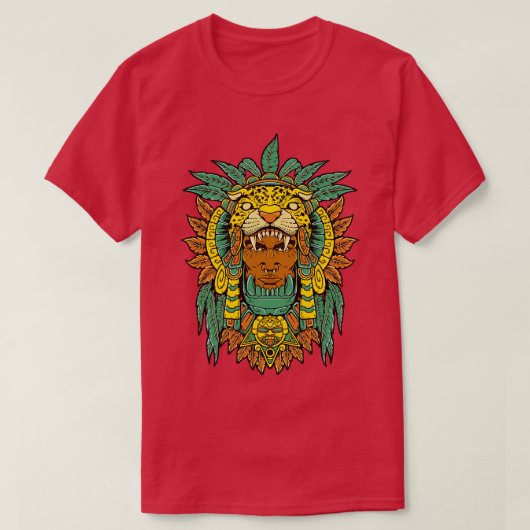 Azteekse krijger Jaguar Warrior T-shirt (Design voorkant)