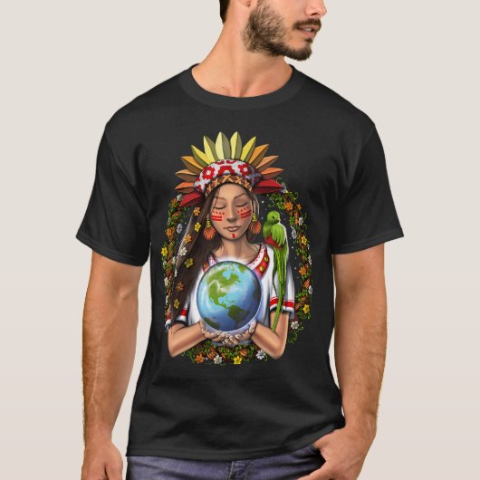 Azteekse krijgsgodin t-shirt (Voorkant)