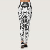 Azteekse Kunst - Hagedis Patroon Leggings (Achterkant)