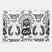 Azteekse Kunst - Hagedis Patroon Theedoek (Horizontaal)