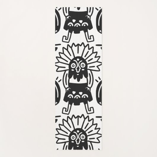 Azteekse Kunst - Hagedis Patroon Yogamat (Voorkant)