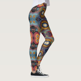 Azteekse kunst, levendig, weerspiegelend de cultu leggings