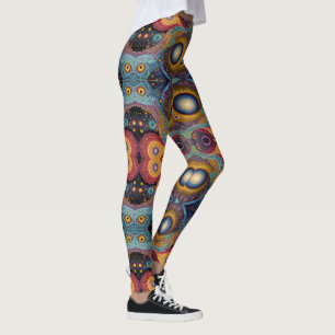 Azteekse kunst,  levendig, weerspiegelend de cultu leggings