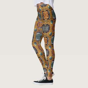 Azteekse kunst, levendig, weerspiegelt de cultuur leggings