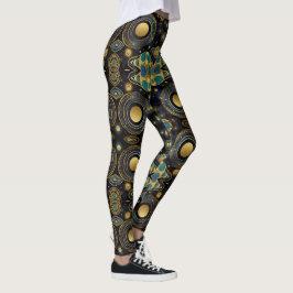 Azteekse kunst, levendig, weerspiegelt de cultuur leggings