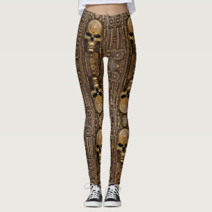Azteekse kunst, levendig, weerspiegelt de cultuur leggings