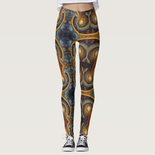 Azteekse kunst, levendig, weerspiegelt de cultuur leggings (Voorkant)