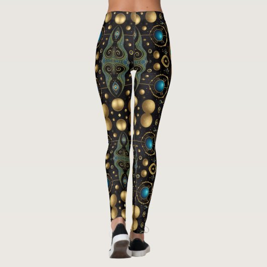 Azteekse kunst, levendig, weerspiegelt de cultuur leggings (Achterkant)