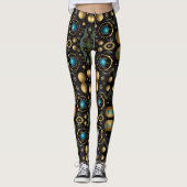 Azteekse kunst, levendig, weerspiegelt de cultuur leggings (Voorkant)