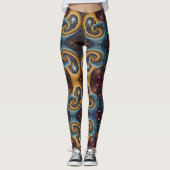 Azteekse kunst, levendig, weerspiegelt de cultuur leggings (Voorkant)