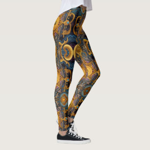 Azteekse kunst, levendig, weerspiegelt de cultuur leggings