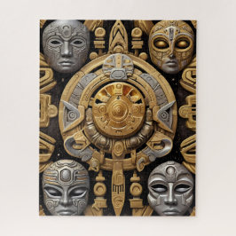 Azteekse kunst rijk en levendig legpuzzel