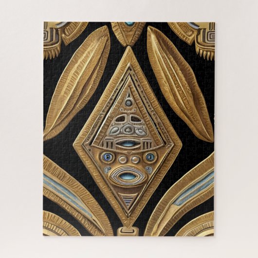 Azteekse kunst rijk en levendig legpuzzel (Verticaal)