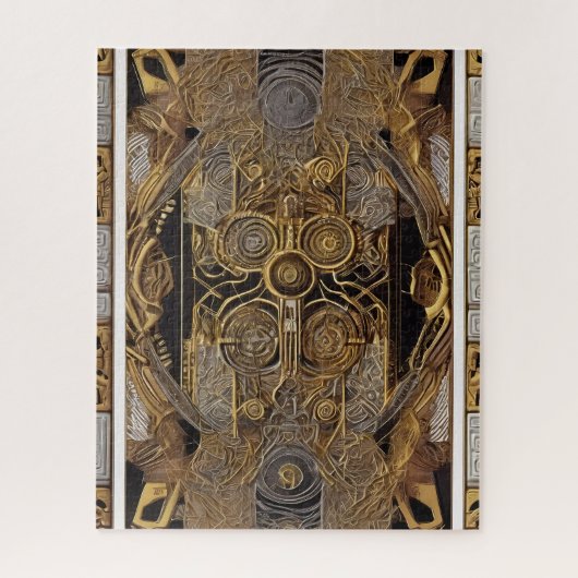 Azteekse kunst rijk en levendig legpuzzel (Verticaal)