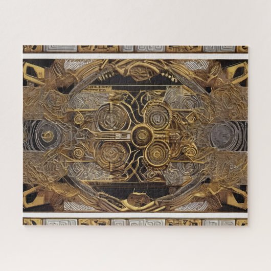 Azteekse kunst rijk en levendig legpuzzel (Horizontaal)