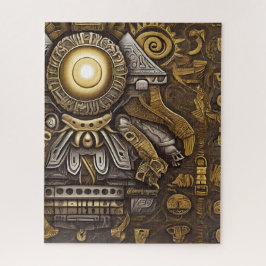 Azteekse kunst rijk en levendig legpuzzel