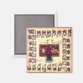 Azteekse kunstmagneet magneet (Voorkant / Achterkant)