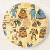 Azteekse mantels zandsteen onderzetter (Voorkant)