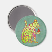 Azteekse mayaan geïnspireerd Jaguar Magneet (Voorkant / Achterkant)