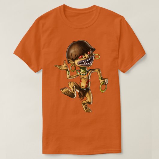 Azteekse mythische creatuur Chaneque T-shirt (Design voorkant)