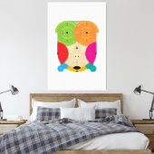 Azteekse Oude Lijnen Canvas Afdruk (Insitu (Slaapkamer))
