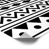 Azteekse patroon Poster in zwart-wit kleur (Hoek)