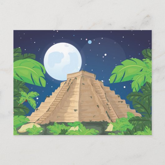 Azteekse piramide briefkaart (Voorkant)