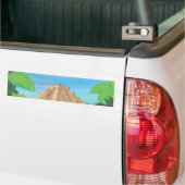 Azteekse Piramide Bumpersticker (Op Truck)