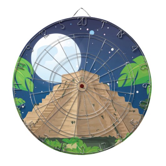 Azteekse piramide dartbord (Voorkant)
