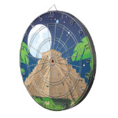 Azteekse piramide dartbord (Voorkant Rechts)