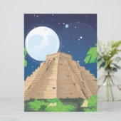 Azteekse piramide kaart (Staand voorkant)