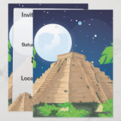 Azteekse piramide kaart (Voorkant / Achterkant)