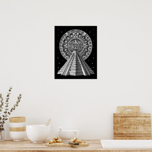 Azteekse piramidekalender poster (Keuken)
