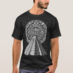 Azteekse piramidekalender t-shirt