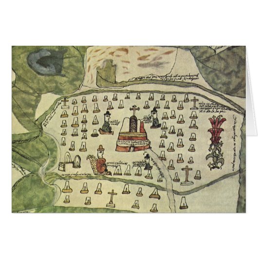 Azteekse Rijk van Montezuma, Oude Wereldkaart, 157 (Voorkant Horizontaal)