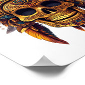 Azteekse Schedel Reliek Poster (Hoek)